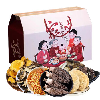 滇味十足（DIANWEISHIZU）羊肚云南特产头茬羊肚南北干货山珍菇煲汤火锅食材中秋好礼 【6袋543克装】云南菇年货礼盒-德邦空运