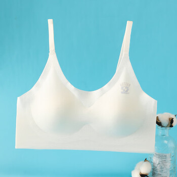 少女内衣发育期女大童吊带背心无痕莫代尔816岁学生文胸抹胸夏薄白色m