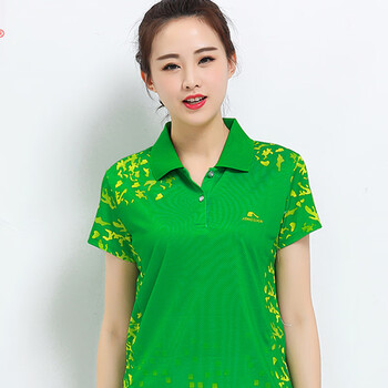 广场舞服装新款短袖长裤运动服男女运动套装运动会团体服 绿色单t恤