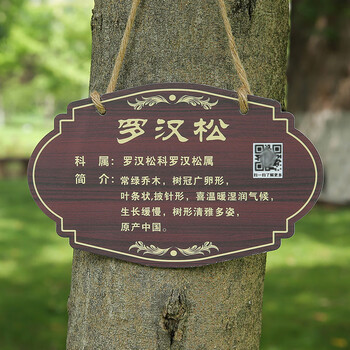 麦桑荷植树节挂牌园林花草介绍牌树木信息牌公园景区定制学校绿化认养