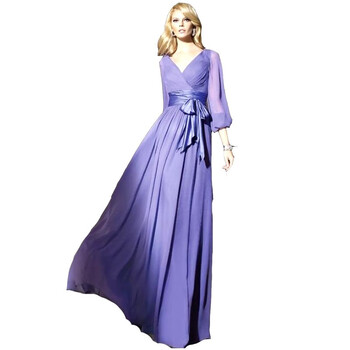 原创设计师女装女巫和骑士简约女神范气质连衣裙2022春装欧洲站收腰显瘦优雅裙子 紫色 XL