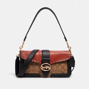 蔻驰（COACH）【官方直供】女士中号单肩手提包PVC配皮5605IMRL7
