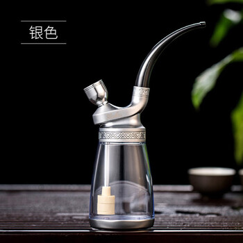zobo正牌水烟壶水烟筒水烟烟嘴过滤器男士过滤烟斗烟袋烟锅烟具 516银色三用水烟壶