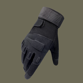 橙央战术手套男黑鹰户外登山指防割耐磨露指防护训练骑行摩托车半指