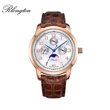 浪陀rlongtou雅仕系列经典103石英机芯腕表商务休闲男女表经典103白面