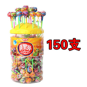 棒棒糖批发罐装150支混装水果味20支散装儿童零食装婚车真果棒 150支