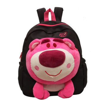 迪士尼disney草莓熊双肩包女新款小背包学生男童书包可爱卡通轻便休闲