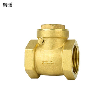 毓能 国标内螺纹黄铜卧式止回阀水管单向阀水表止逆阀 dn15(4分)中型