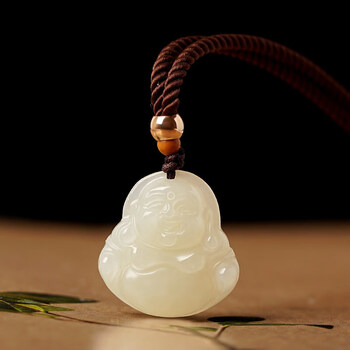 和田玉佛吊坠女玉石小弥勒佛像佛公佛头项链观音菩萨挂件玉佩玉坠mini