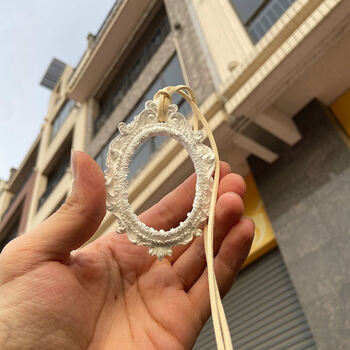 石香薰汽车挂件后视镜卧室衣柜香氛装饰品女生礼物 复古镜框可自行diy