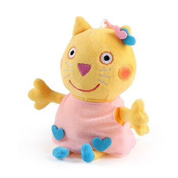 佩奇8个小伙伴毛绒玩具公仔套装玩偶娃娃挂件儿童节礼物 小猫坎迪19cm