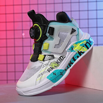 裴诗妍2023年男童鞋子秋季新款旋钮儿童运动鞋中大童学生百搭潮鞋 雪