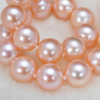 无暇珍珠项链深海南洋母贝人工加工珠宝礼品饰品依莲妃粉色10mm45cm长