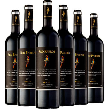 红鹦鹉澳大利亚原瓶进口珍藏红酒 16度西拉干红葡萄酒 750ml六支装