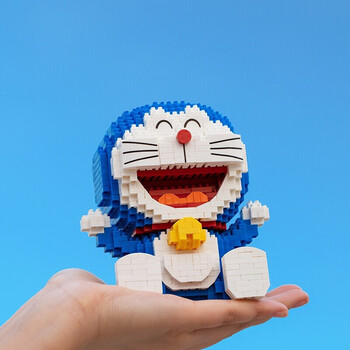 嗨彩拼哆啦a梦叮当猫蓝胖子多啦a梦积木拼图摆件520礼物送女友女生