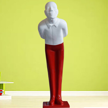 莘晨鞠躬迎宾人 玻璃钢人物雕塑酒店ktv餐厅门口开业礼树脂落地摆件