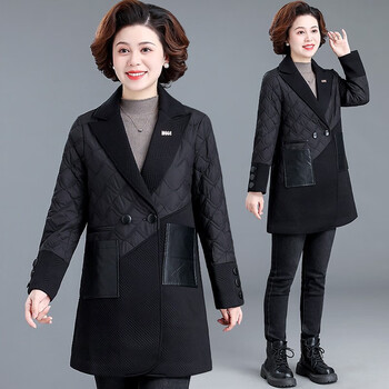 梵侈赫尔轻奢品牌年轻妈妈冬装外套洋气羽绒棉服中年女气质棉衣中老年