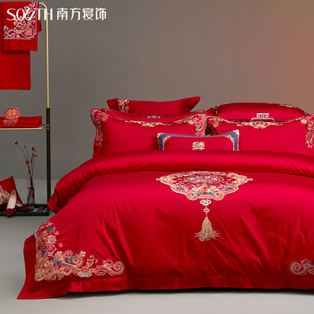 南方寝饰100支婚庆纯棉四件套价格走势及选择指南