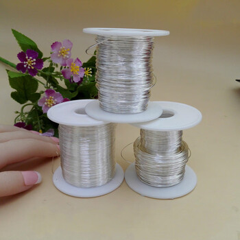依莲妃9999足银丝银线银银丝镶嵌圆形导电线diy银丝线手工串珠配件25