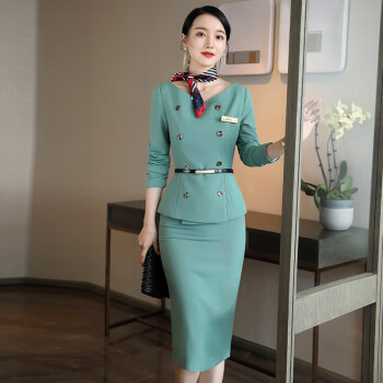 职业装女套裙气质女神范2021年女士西装套装大码商务酒店物业售楼客服