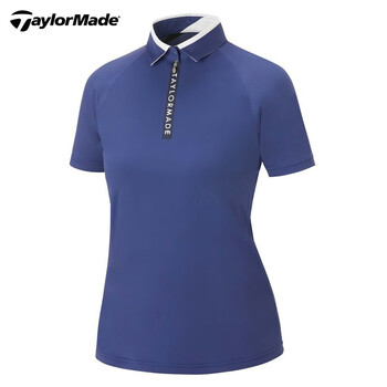 taylormade泰勒梅高尔夫服装女士t恤翻领上衣polo衫 v95625 深蓝 xs