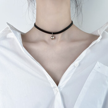 智骄项链女学生项链铃铛项圈女颈链绳子颈带2022新款潮chocker短款锁