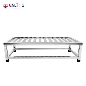 英利蒂克(enlitic)不锈钢米面架置物架地墩支架置物台货架大米架面粉