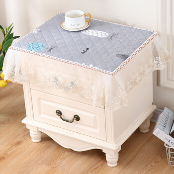 2021新款床头柜盖布美化装饰卧室家用床头柜防尘罩盖巾通用 松果灰 40