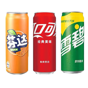 可口可乐碳酸饮料330ml*24罐多口味零度可乐雪碧芬达汽水饮料 [含糖