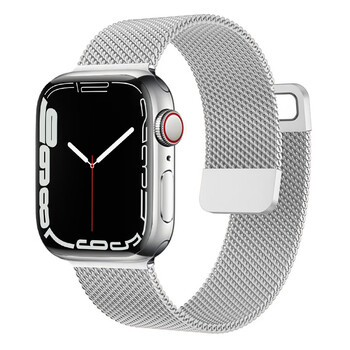 适用applewatch7表带手表米兰尼斯se金属磁吸手表带iwatch6腕带 米兰