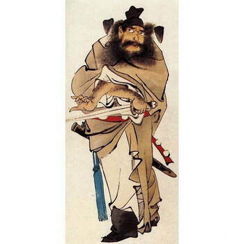 钟馗伏魔图 画像门神钟馗捉鬼图五鬼抬财图五路财神画镇宅 5c钟馗 30