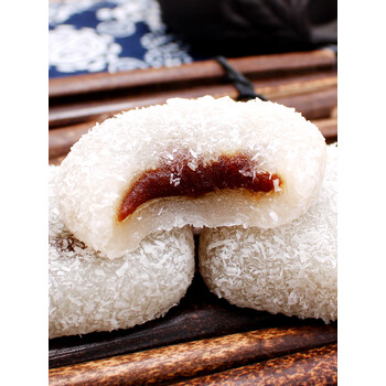 茗仟宁波特产新鲜现做芝麻馅小金团手工麻薯传统糕点松花糯米团子糍粑