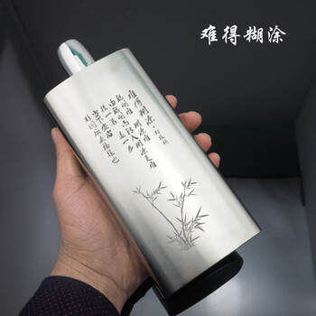 2021重磅新品304不锈钢酒壶1斤500毫升ml随身便携户外装金属酒瓶刻字