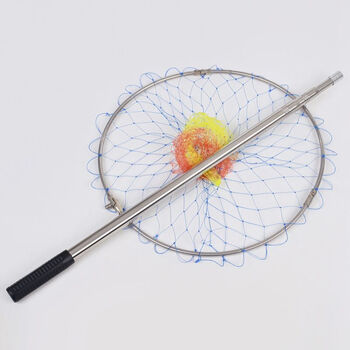 精品加厚不锈钢抄网竞技抄网杆钓鱼抄网渔具可伸缩抄网头捞鱼网4米3