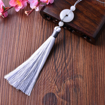 古风双色流苏穗子吊穗中国风配饰挂件复古典扇坠包包挂饰品吊坠白色