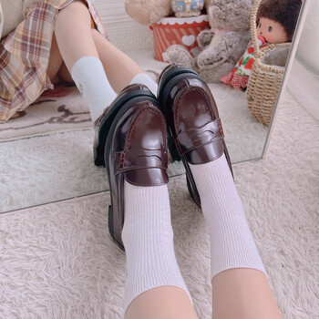 jk小皮鞋基础款正统制服鞋日系学院风森系学生表演鞋女乐福鞋 深棕色