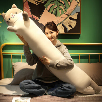 灰猫咪 长条抱枕:120*25厘米(独立内胆,可拆洗)