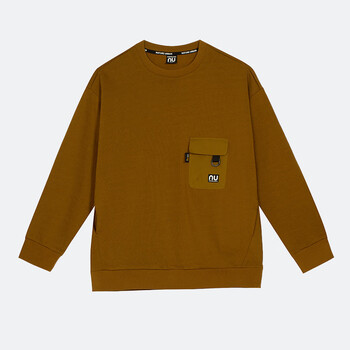 诺诗兰圆领套头休闲卫衣男女秋冬宽松舒适保暖nu系列nhdbn0615s 橡木