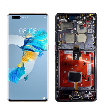 实线适用华为mate40总成mate40pro内外显示液晶屏幕总成带框原换屏幕