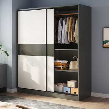 宜家【官方直销】推拉门衣柜衣橱家用卧室推拉移门简单组装小户型