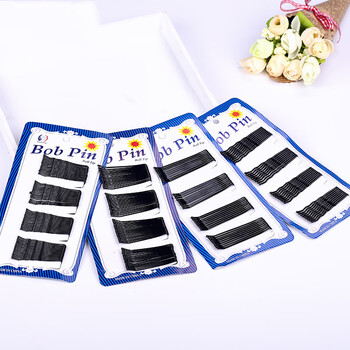 千银鸟 发夹一字夹简约夹子固定头发黑色钢夹刘海边夹少女顶夹头饰 36个一字发夹