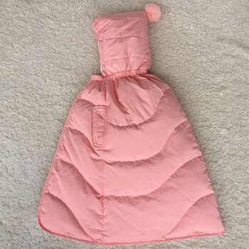 wonst东北可穿婴儿羽绒斗篷披风23秋冬外出防风抱衣男女宝宝加厚红色