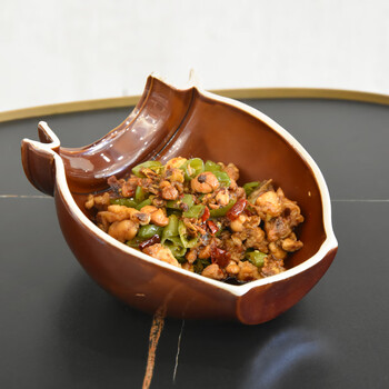 老式菜盘子 炒鸡专用特色盘子农家乐餐具饭店商用餐厅老式半坛私房菜