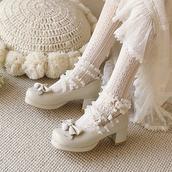 瑞央新款儿童高跟鞋洛丽塔鞋子公主鞋中大童单鞋小女孩演出鞋女童皮鞋