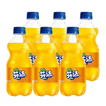 京喜app:可口可乐 激爽夏日 汽水饮料 系列 橙味芬达 300ml*6瓶