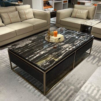 天然大理石茶几(160*90*48cm)