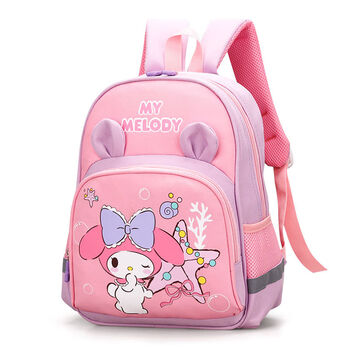 绿野客2023年新幼儿园儿童书包女孩47岁可爱超萌超轻便防水双肩紫配粉