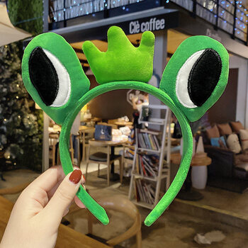 青蛙头箍搞怪可爱头饰女童小女孩公韩国卡子发卡发饰 2#青蛙绿色皇冠