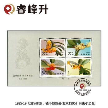 睿峰升 邮票花卉 梅花兰花荷花兜兰桂花杜鹃花桃花收藏桂花小全张 1995 图片价格品牌报价 京东