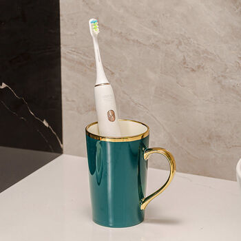 漱口杯轻奢情侣漱口杯置物架卫生间陶瓷刷牙杯牙缸洗漱杯子牙刷牙杯